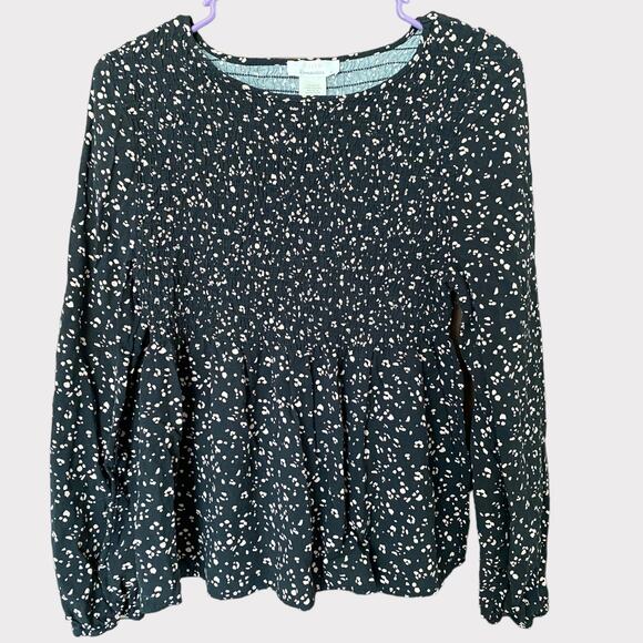 Urban Romantics Black Light Pink Printed Top Rayon Large - Picture 1 of 8